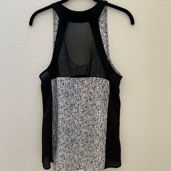 Barney’s New York black panel sheer back tank - Picture 4 of 6